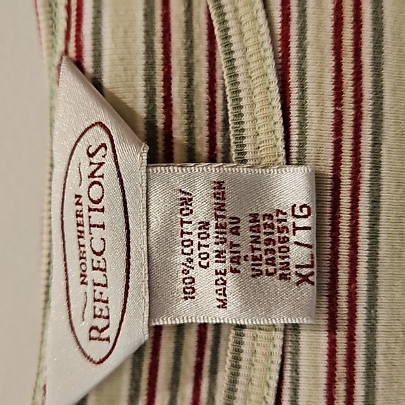 NORTHERN REFLECTIONS Top L/S Stripped Scoop Neck Women's XL - Picture 3 of 11